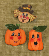 Scarecrow and Pumpkin Fall Pins